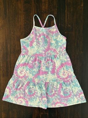 Cat & Jack Sleeveless Tie Dye Tiered Dress